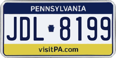 PA license plate JDL8199