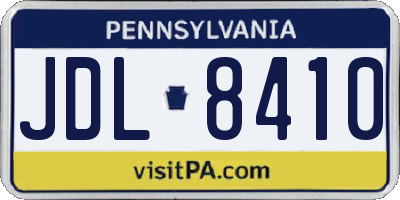 PA license plate JDL8410