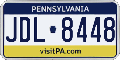 PA license plate JDL8448