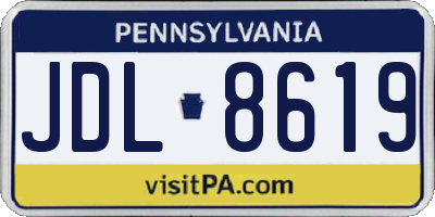 PA license plate JDL8619