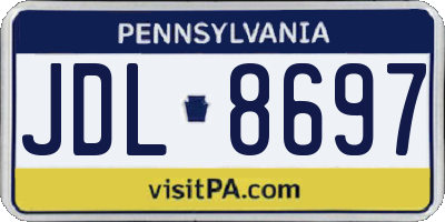 PA license plate JDL8697