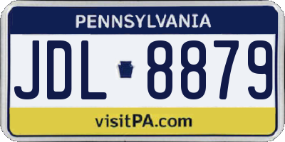 PA license plate JDL8879
