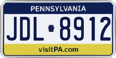 PA license plate JDL8912