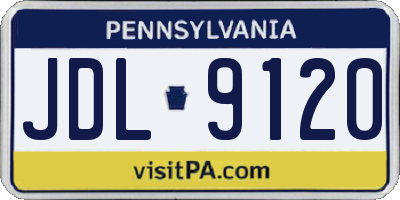 PA license plate JDL9120