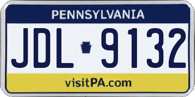 PA license plate JDL9132