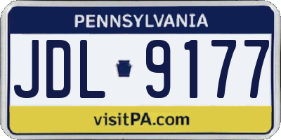PA license plate JDL9177