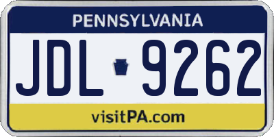 PA license plate JDL9262