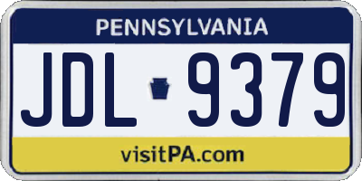 PA license plate JDL9379