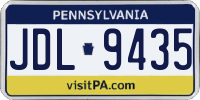 PA license plate JDL9435