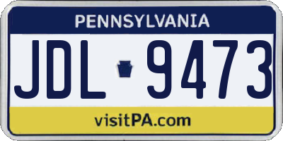 PA license plate JDL9473
