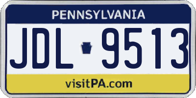 PA license plate JDL9513
