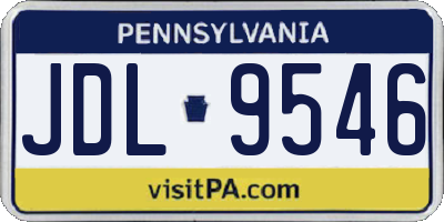PA license plate JDL9546