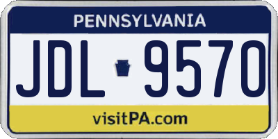 PA license plate JDL9570