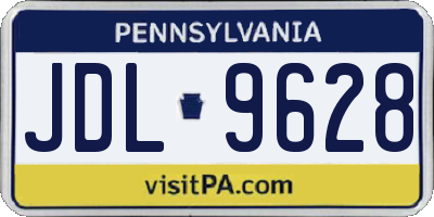 PA license plate JDL9628