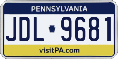 PA license plate JDL9681