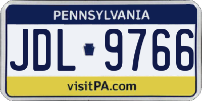PA license plate JDL9766