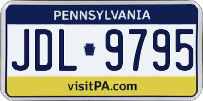 PA license plate JDL9795