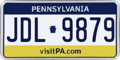 PA license plate JDL9879