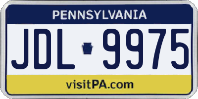 PA license plate JDL9975