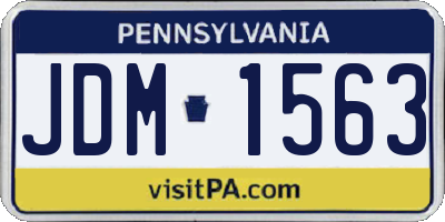 PA license plate JDM1563