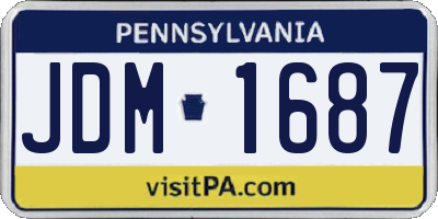 PA license plate JDM1687