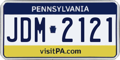 PA license plate JDM2121