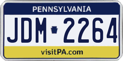 PA license plate JDM2264