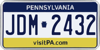 PA license plate JDM2432