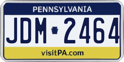 PA license plate JDM2464
