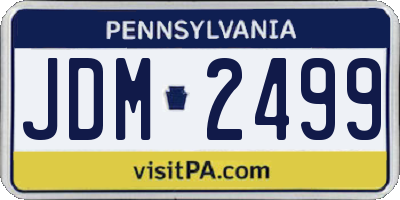PA license plate JDM2499