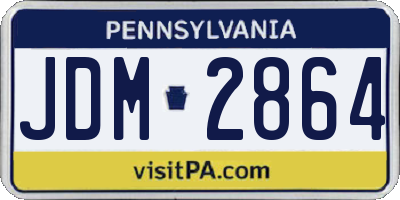 PA license plate JDM2864