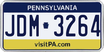 PA license plate JDM3264