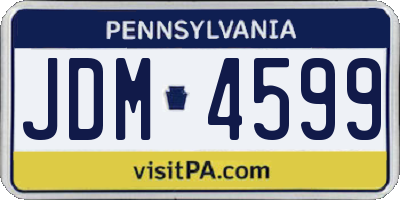 PA license plate JDM4599