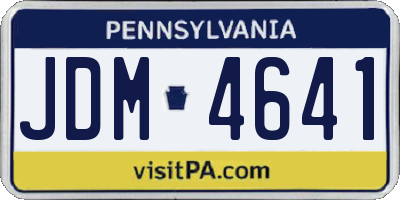 PA license plate JDM4641