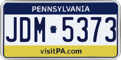 PA license plate JDM5373