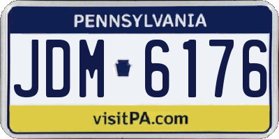 PA license plate JDM6176