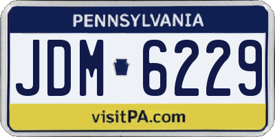 PA license plate JDM6229