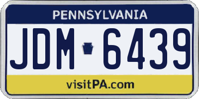PA license plate JDM6439