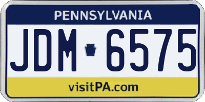 PA license plate JDM6575