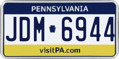 PA license plate JDM6944