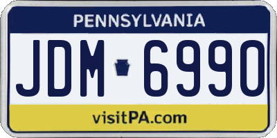 PA license plate JDM6990