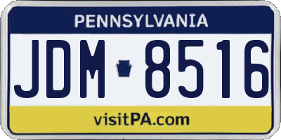 PA license plate JDM8516