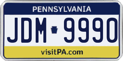 PA license plate JDM9990
