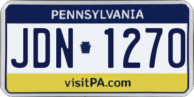 PA license plate JDN1270