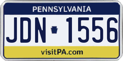 PA license plate JDN1556