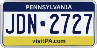 PA license plate JDN2727