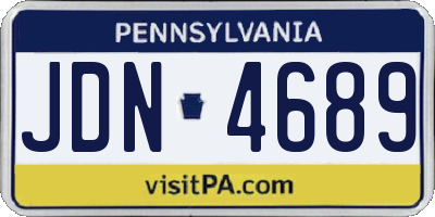 PA license plate JDN4689
