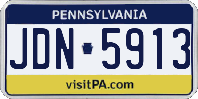 PA license plate JDN5913