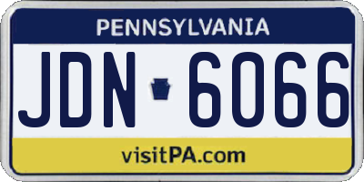 PA license plate JDN6066