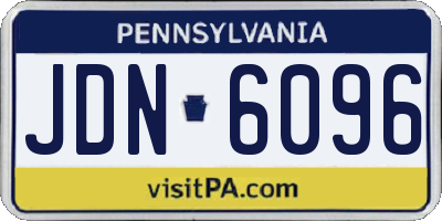 PA license plate JDN6096